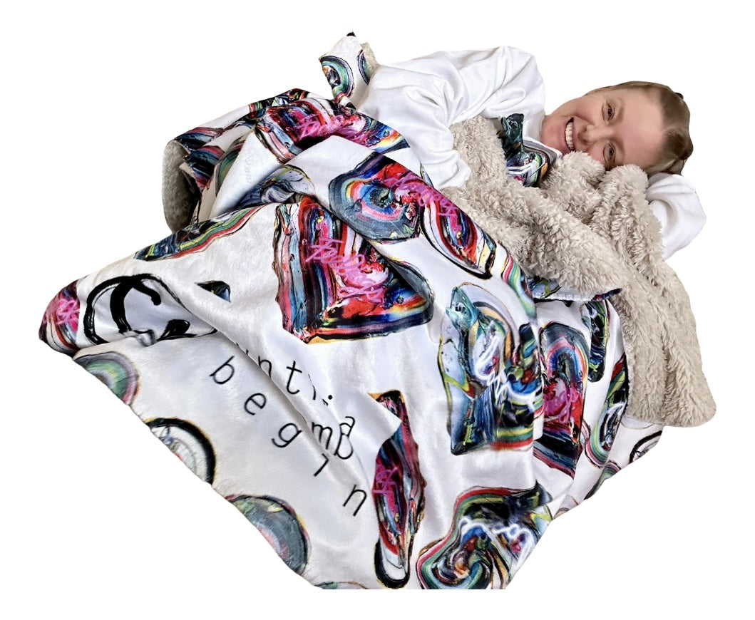 Couverture en Sherpa Love & Feelings 50x60 - Édition Limitée