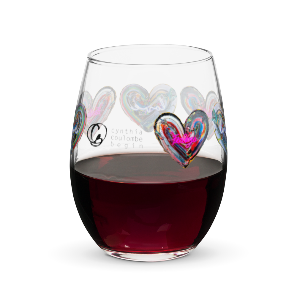 Verre à vin sans pied Love & Feelings - Édition Limitée