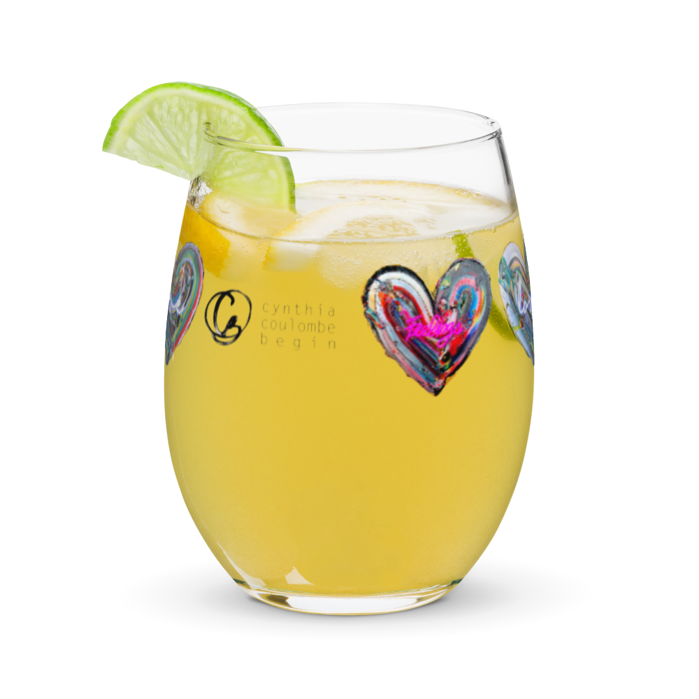 Verre à vin sans pied Love & Feelings - Édition Limitée
