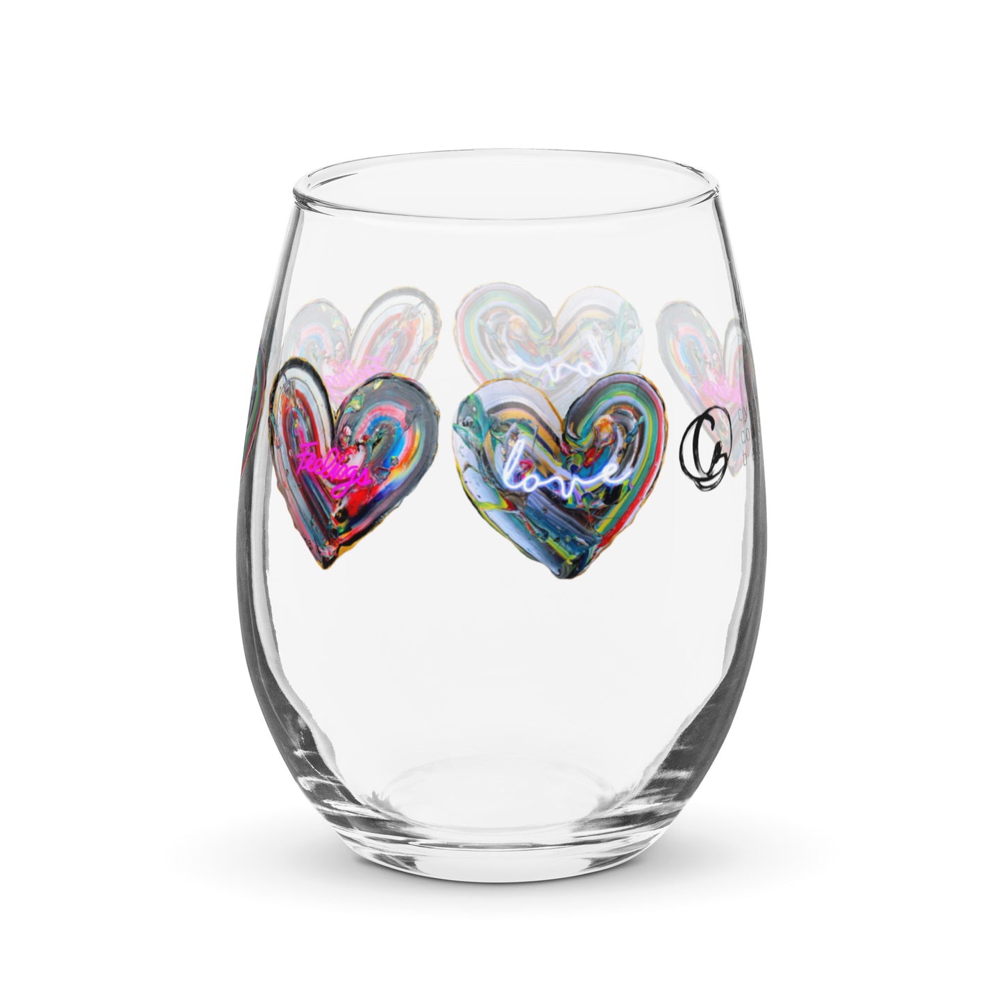 Verre à vin sans pied Love & Feelings - Édition Limitée