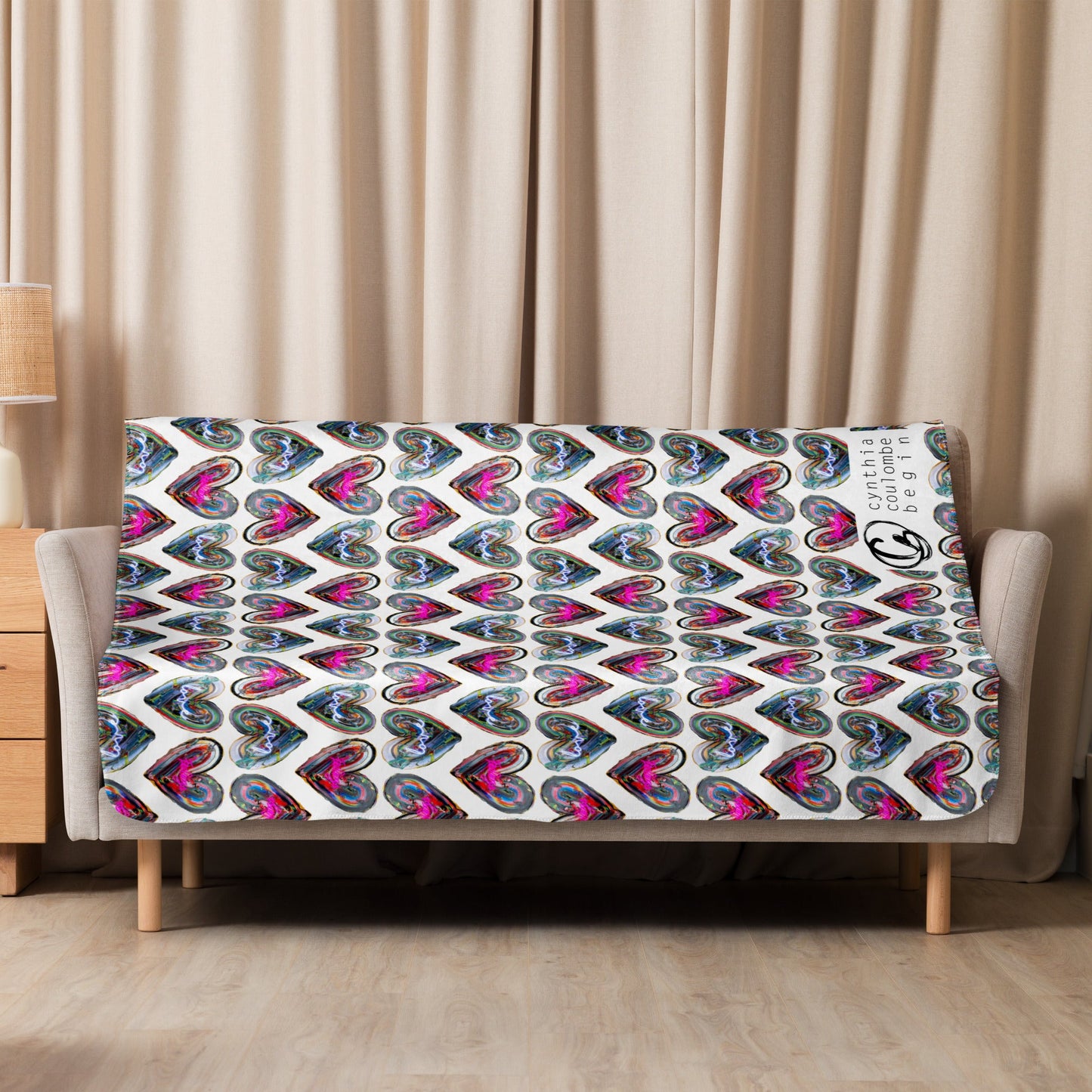 Couverture en Sherpa Love & Feelings 50x60 - Édition Limitée