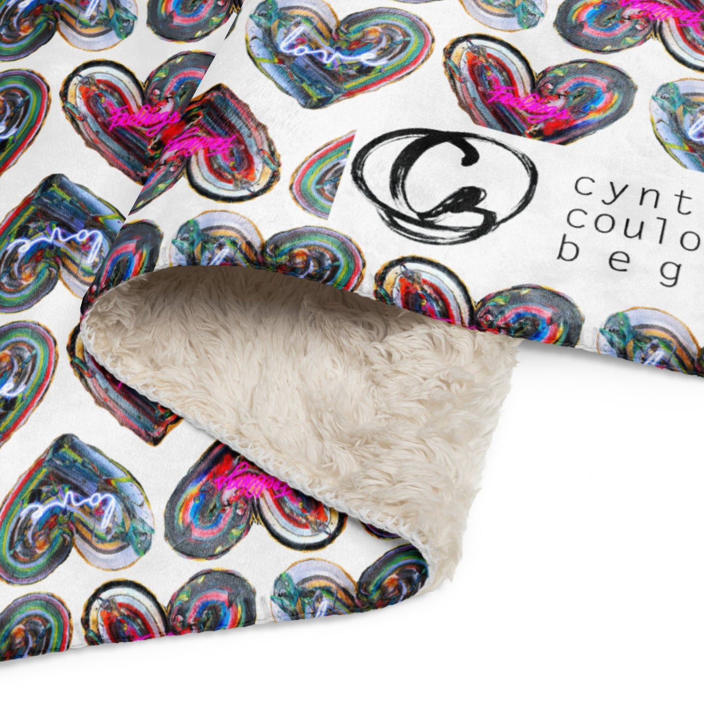 Couverture en Sherpa Love & Feelings 50x60 - Édition Limitée