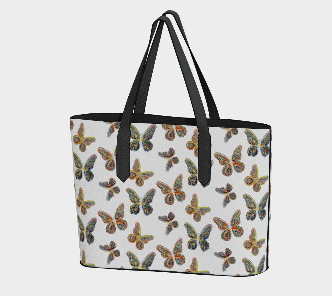 Sac à Épaule en Cuir Vegan - La Chaleur du Soleil - Papillons