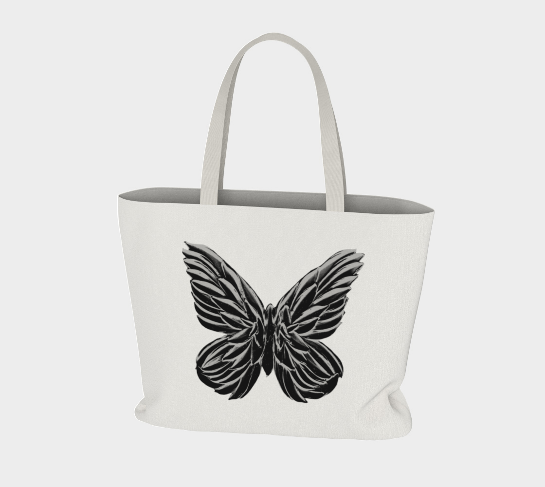 Grand Sac Fourre-Tout en Coton - L’essentiel, mes Ailes - Papillon