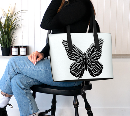 Sac à Épaule en Cuir Vegan - L’essentiel, mes Ailes - Papillon