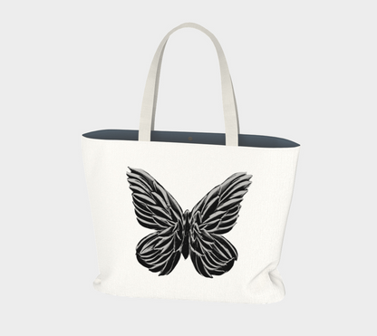 Grand Sac Fourre-Tout en Coton - L’essentiel, mes Ailes - Papillon