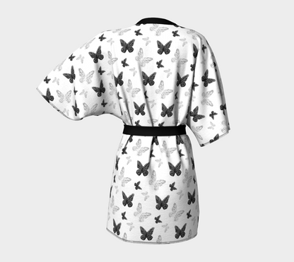 Robe de chambre -Motif Papillon Noir & Blanc