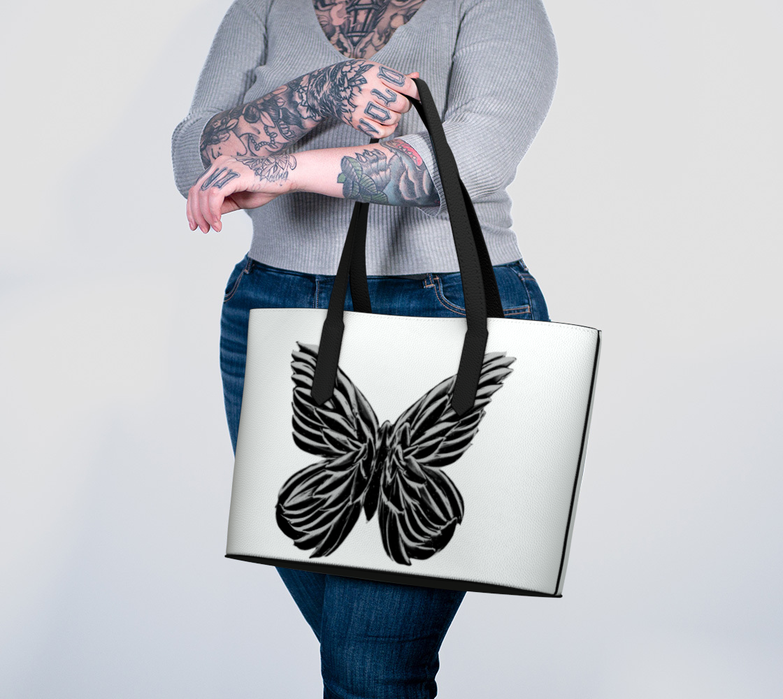 Sac à Épaule en Cuir Vegan - L’essentiel, mes Ailes - Papillon