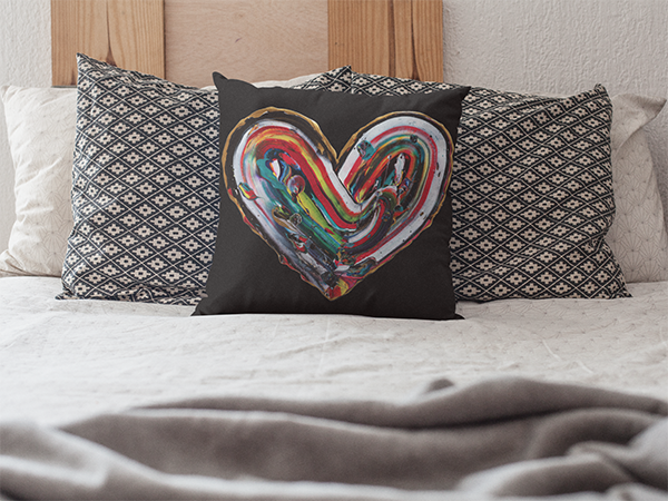 Housse de Coussin - Noir - Art Lovers - Édition Limitée