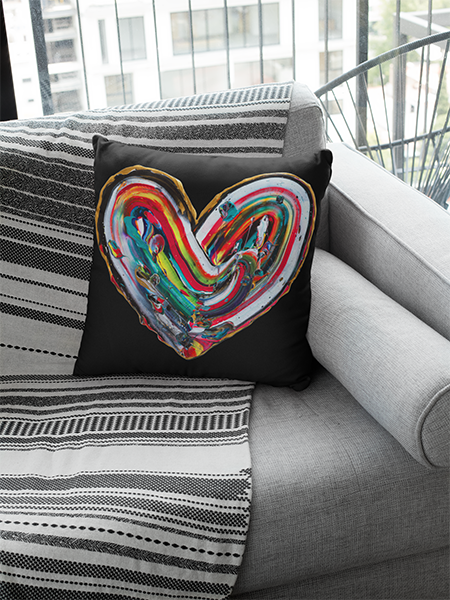 Housse de Coussin - Noir - Art Lovers - Édition Limitée