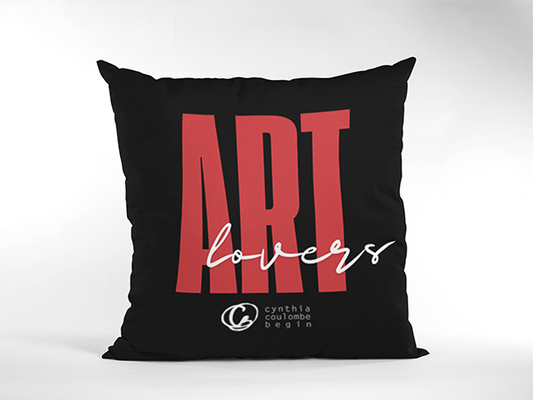 Housse de Coussin - Noir - Art Lovers - Édition Limitée