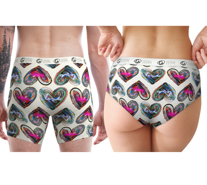 Sous-Vêtements Couple - Boxer & Bobette - Love & Feelings Blanc