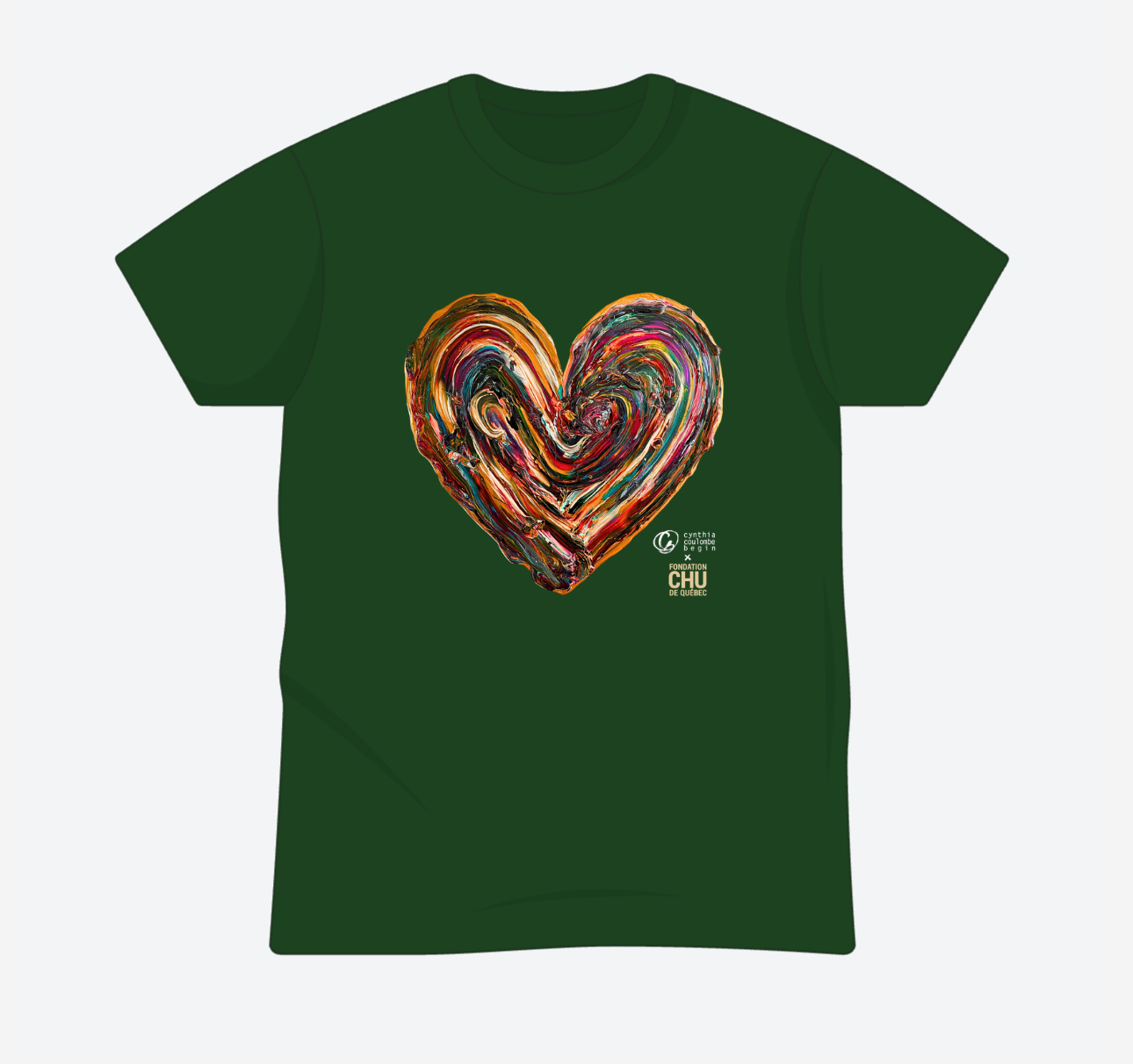 T-shirt signature CCB – Le Coeur des Souhaits - CHU de Québec - Chanvre naturel