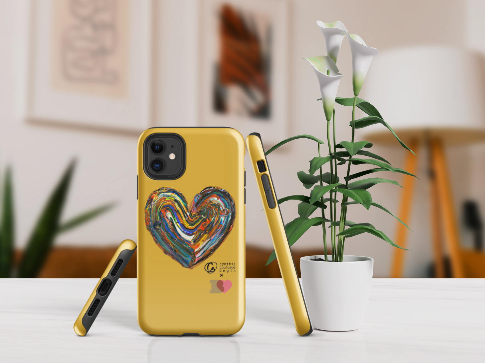 Coque d'iPhone® rigide Jaune - Berchmans - Édition Limitée