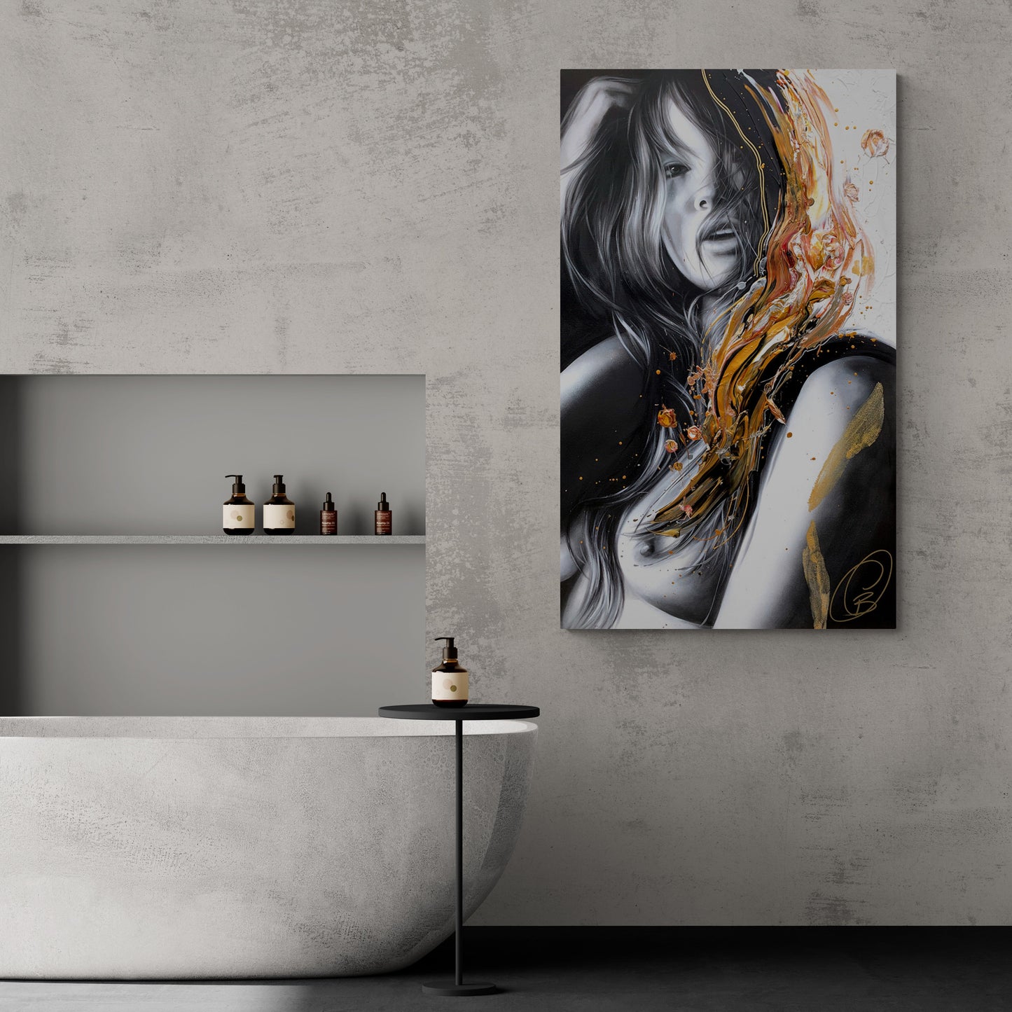 Golden soulmate - Art Print Édition Limitée Roulée