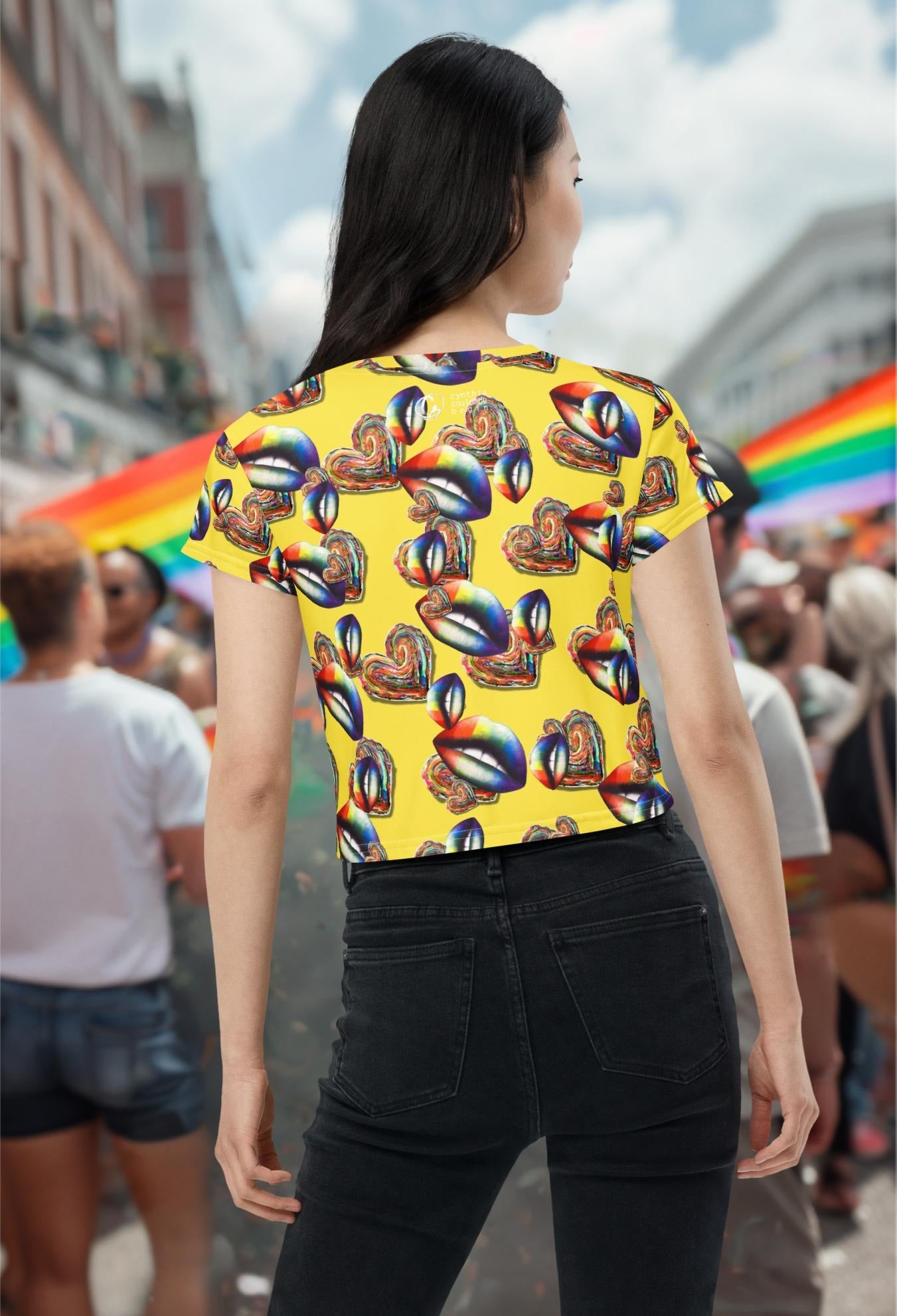 T-shirt Crop-Top - Jaune - Pride & Freedom 🏳️‍🌈