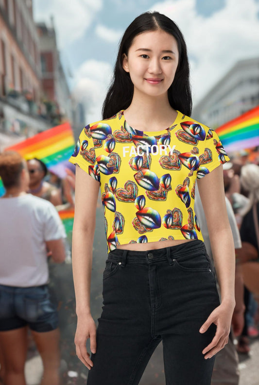 T-shirt Crop-Top - Jaune - Pride & Freedom 🏳️‍🌈