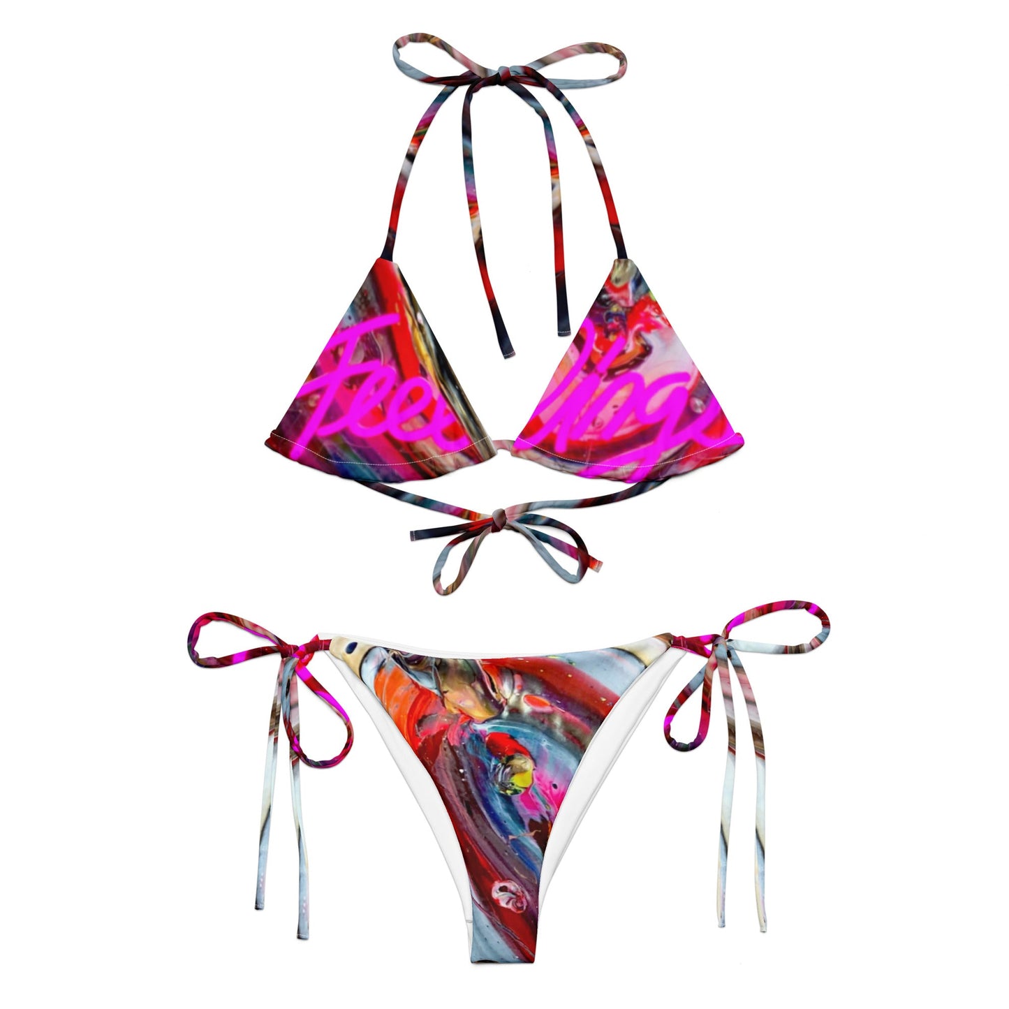 Bikini recyclé - avec cordes