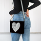 Sac À Main Bandoulière - Coeur Pur - En Cuir Vegan Noir - Édition Limitée