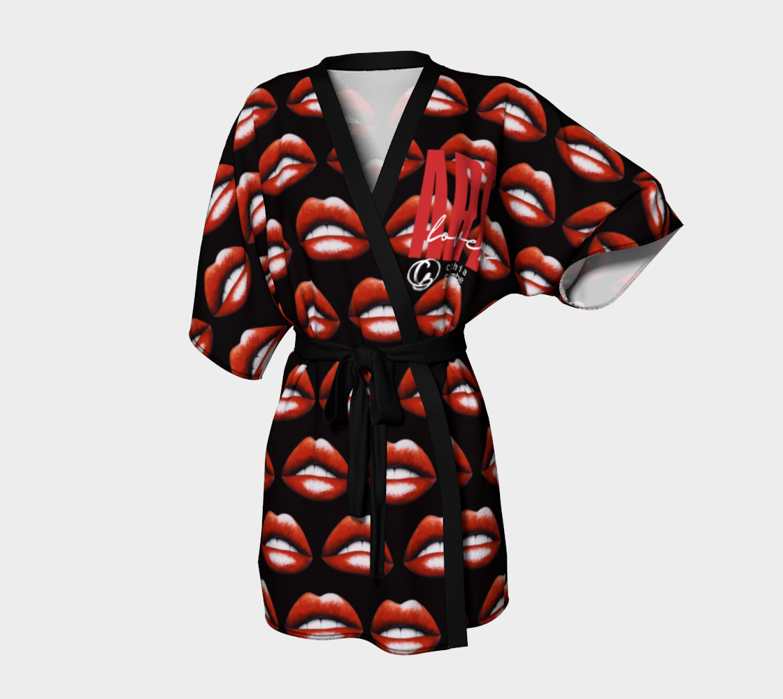 Robe de chambre Kimono - Noir - Bouche - Édition Limitée