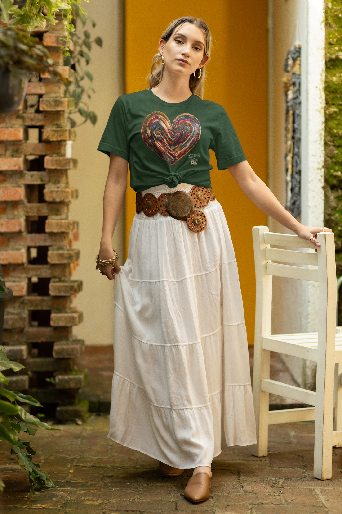 T-shirt – Le Coeur des Souhaits - CHU de Québec - Chanvre naturel