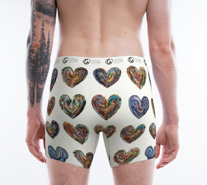 Sous-Vêtements Couple - Boxer & Bobette - Flying Hearts Blanc