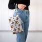 Sac «clutch» ou étui à maquillage en cuir végan - La légèreté d’Esprit - Papillons - Édition Limitée