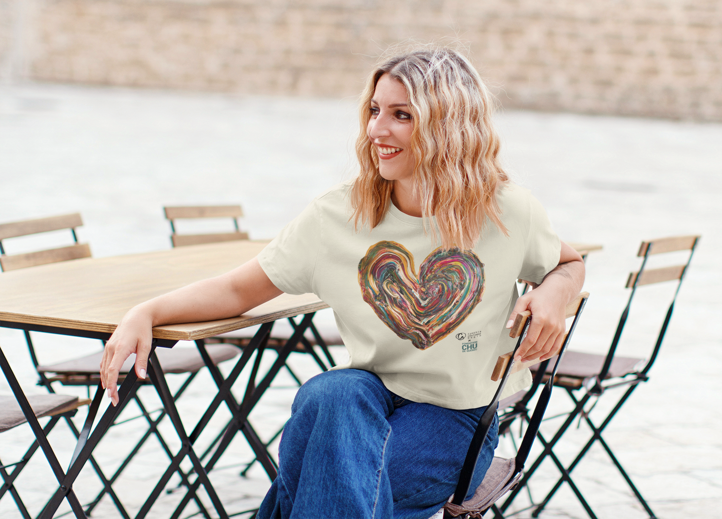 Middie T-Shirt | Le coeur des souhaits - CHU de Québec - Ivoire