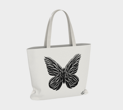 Grand Sac Fourre-Tout en Coton - L’essentiel, mes Ailes - Papillon