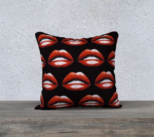 Housse de Coussin - Noir - Bouches - Édition Limitée