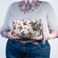 Sac «clutch» ou étui à maquillage en cuir végan - La légèreté d’Esprit - Papillons - Édition Limitée