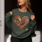 Coton ouaté Crewneck signature CCB – Le Coeur des Souhaits - CHU de Québec - Vert Forêt