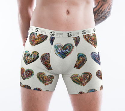 Sous-Vêtements Couple - Boxer & Bobette - Flying Hearts Blanc