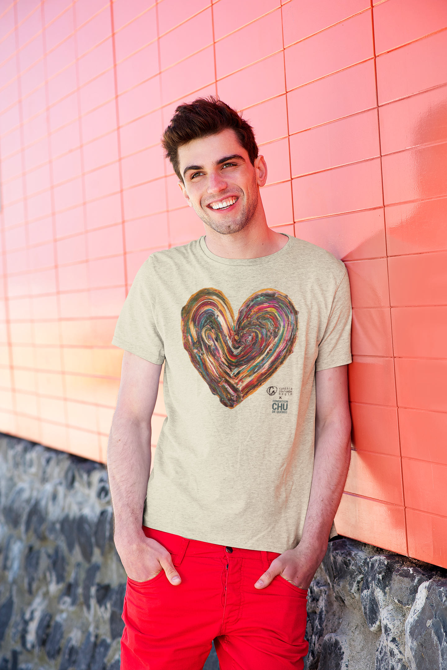 T-shirt signature CCB – Le Coeur des Souhaits - CHU de Québec - Ivoire