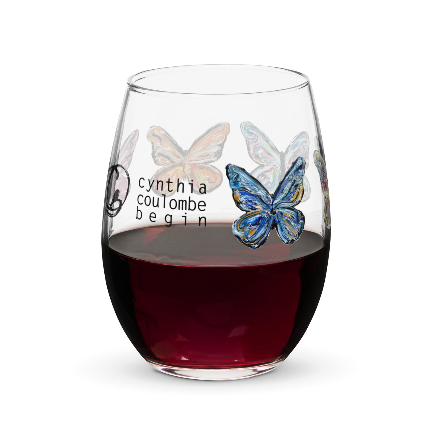 Verre à vin - Croire en Soi - Papillons (Lot de 2)
