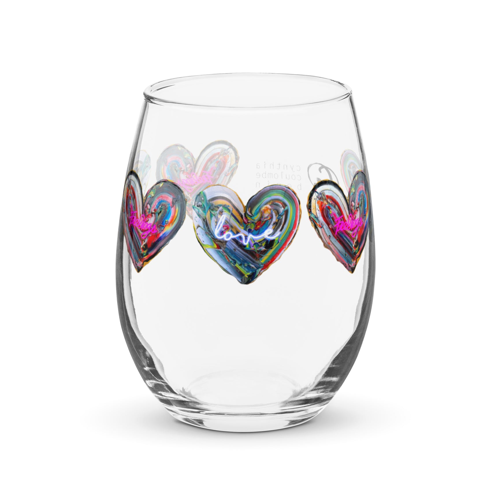 Verre à vin sans pied Love & Feelings - Édition Limitée