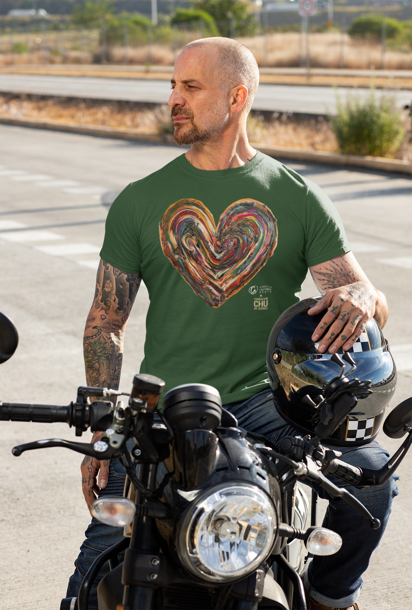 T-shirt signature CCB – Le Coeur des Souhaits - CHU de Québec - Chanvre naturel
