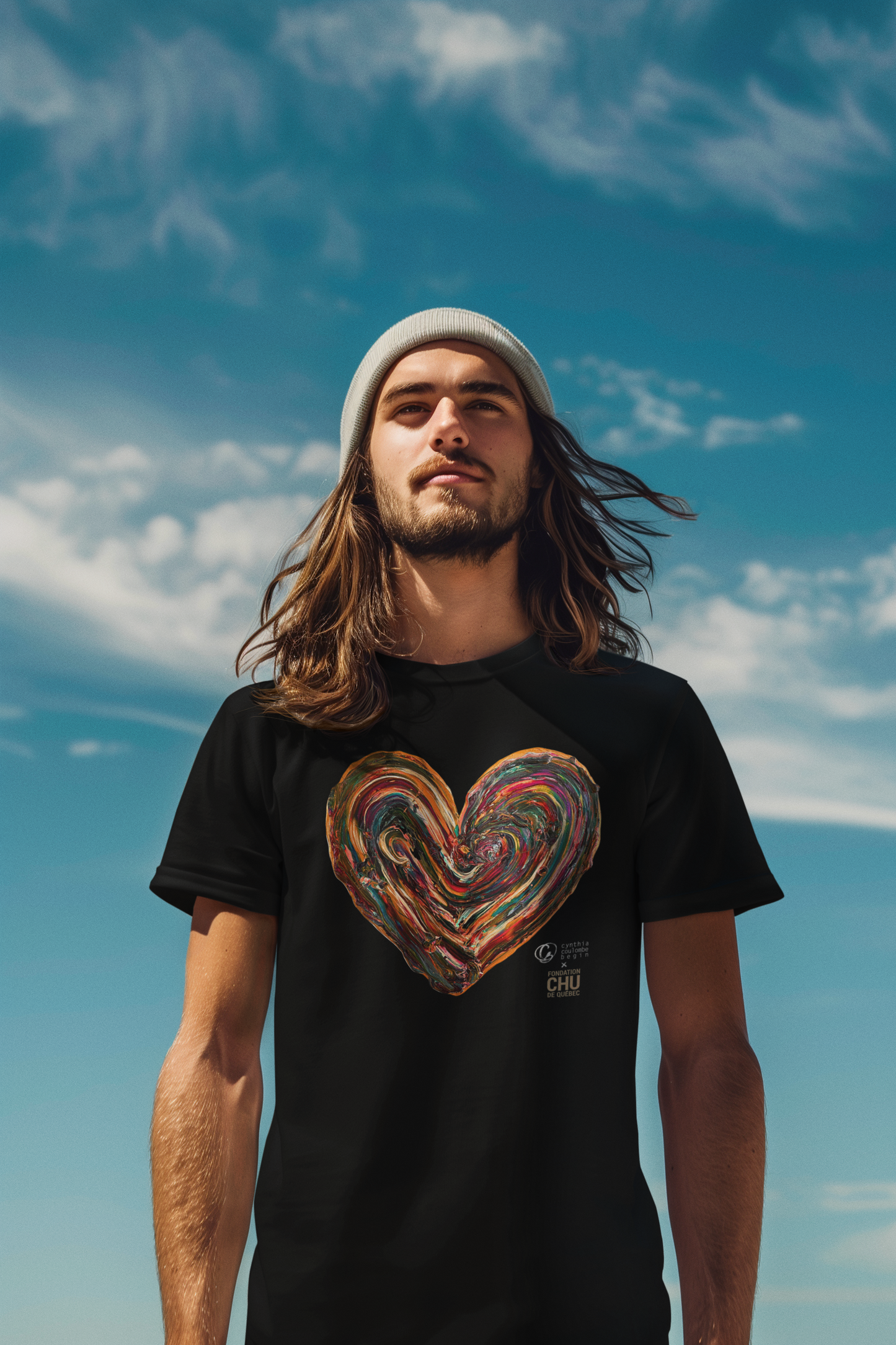 T-shirt signature CCB – Le Coeur des Souhaits - CHU de Québec - Noir