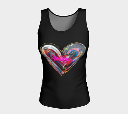 Feelings Camisole Ajustée Noir (coupe longue)