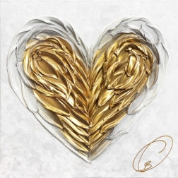 Gold Heart On White No.5