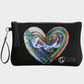 Love & Feelings - Sac «clutch» ou étui à maquillage en cuir végan Noir - Édition Limitée