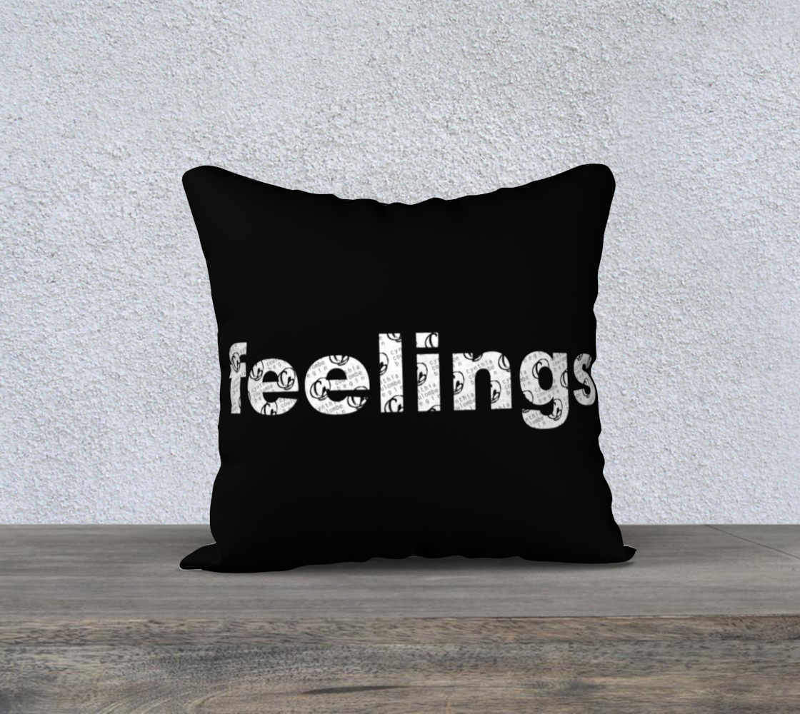 Divine Douceur - Housse de Coussin Feelings Noir