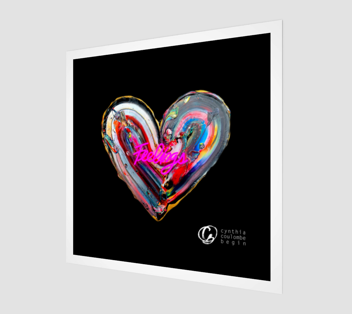 Coeur Feelings Noir - Affiche - Édition Limitée