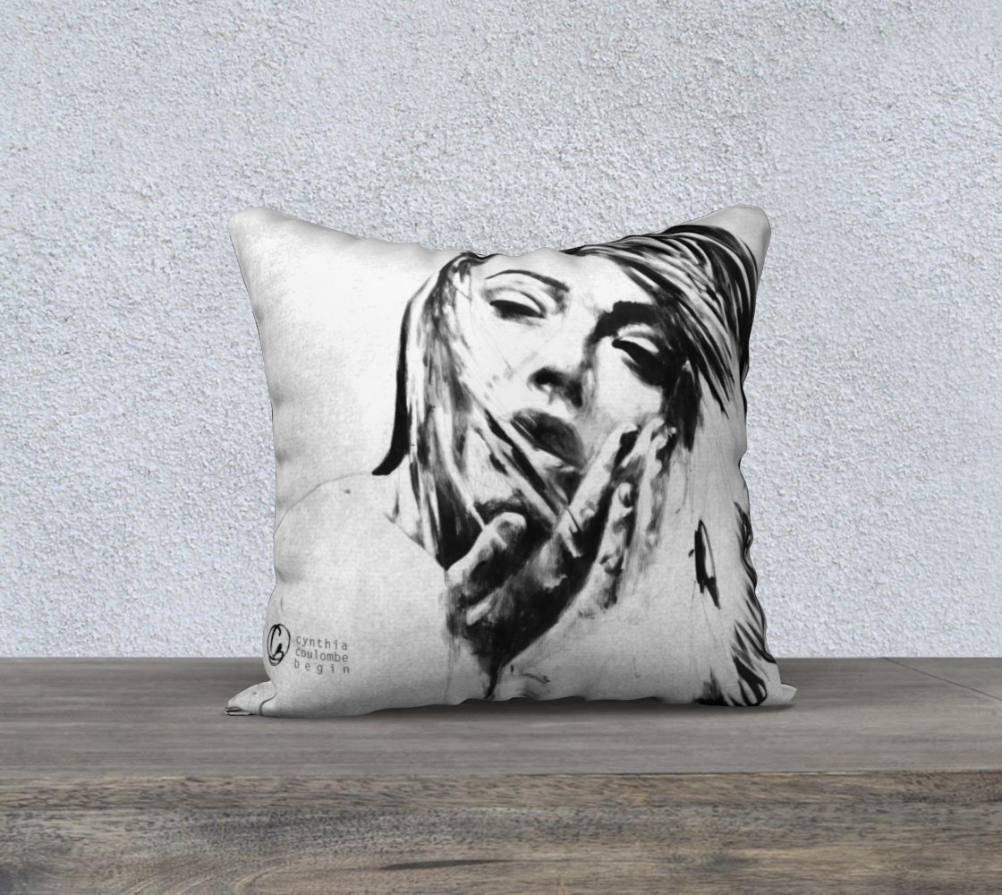 Divine Douceur - Housse de Coussin Logo Noir - Édition Limitée