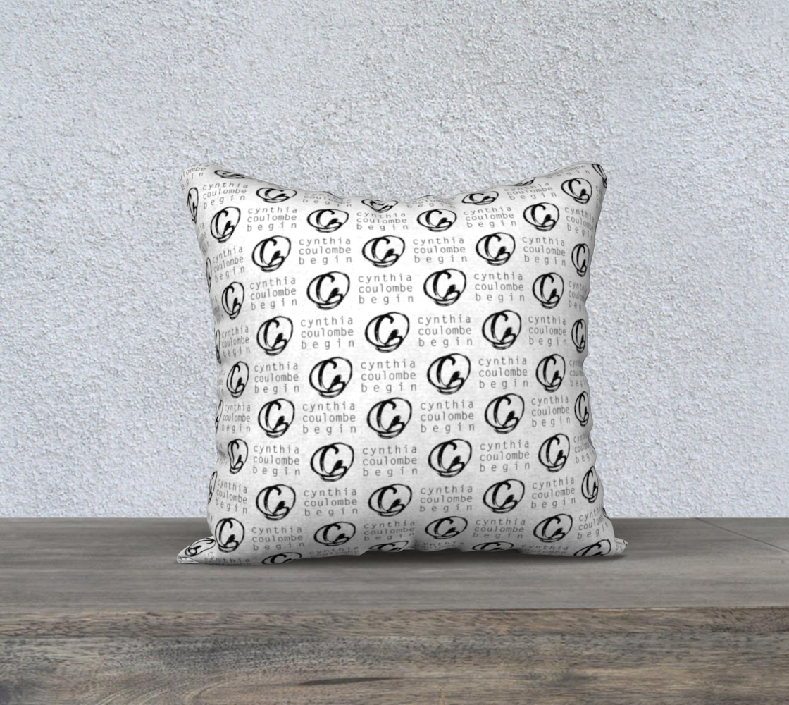 Divine Douceur - Housse de Coussin Logo Blanc