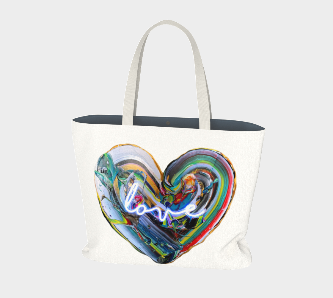 Grand Sac Fourre-Tout en Coton - Love & Feelings - Édition Limitée